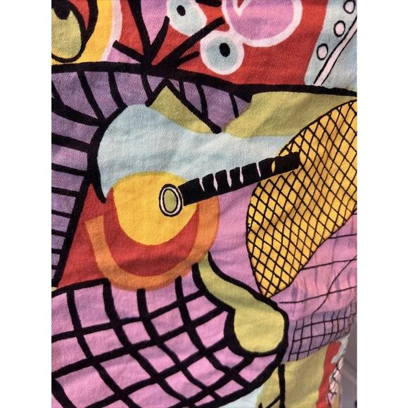 VTG 90s Mirror Image Large Surrealist multi color patterned Button Front jacket‎ - Picture 5 of 16